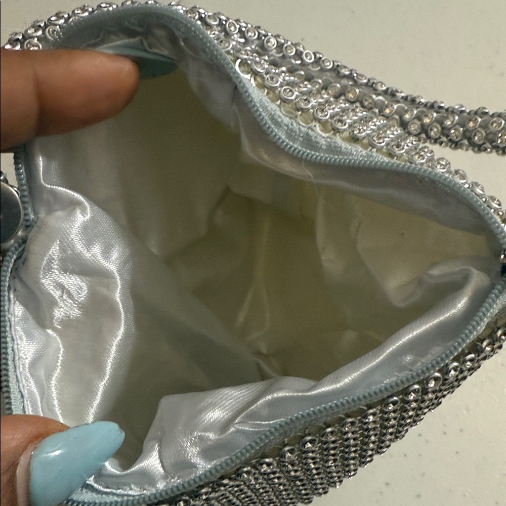 Rhinestone Elegant Silver Women's Bag - Picture 2 of 4